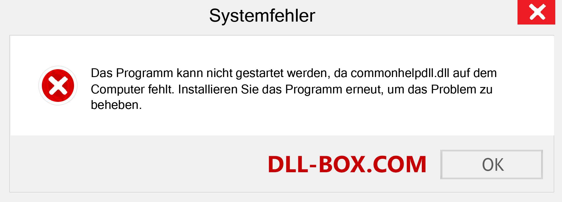 commonhelpdll.dll-Datei fehlt?. Download für Windows 7, 8, 10 - Fix commonhelpdll dll Missing Error unter Windows, Fotos, Bildern