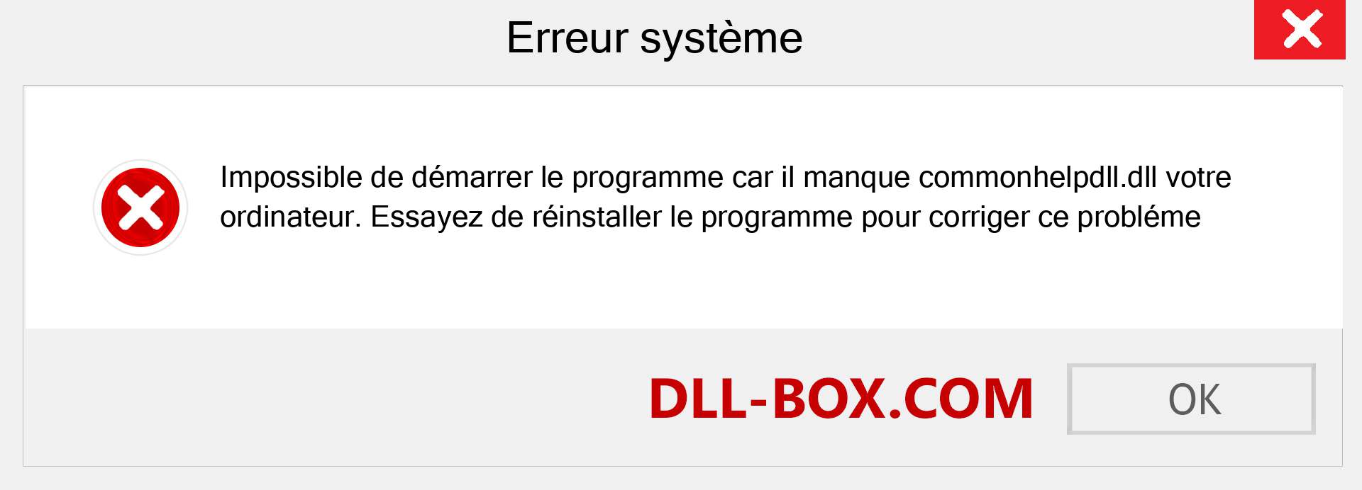 Le fichier commonhelpdll.dll est manquant ?. Télécharger pour Windows 7, 8, 10 - Correction de l'erreur manquante commonhelpdll dll sur Windows, photos, images